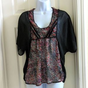 Xhilaration Boho Sheer Blouse Med